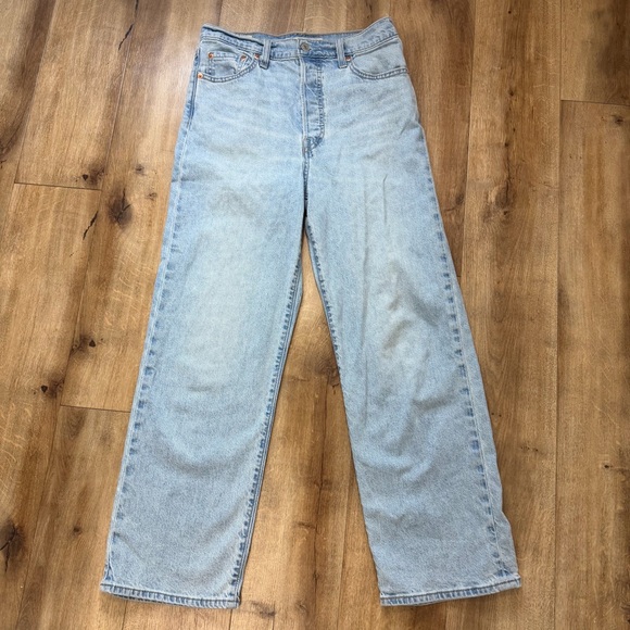 Levi's Ribcage Straight Ankle Light Wash Jeans Size 26 - Picture 3 of 14